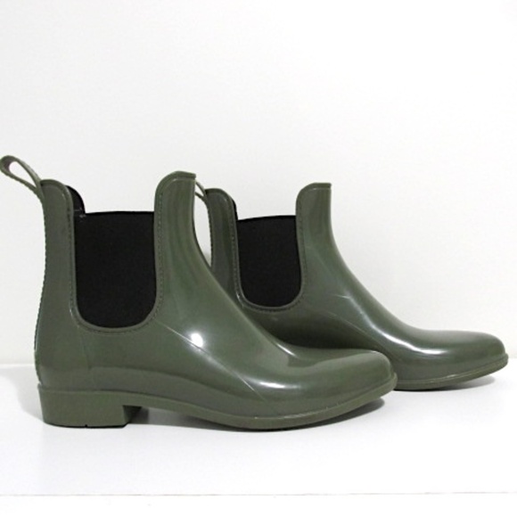 J.Crew Khaki Green Pull-on Ankle Boots, Size 9 - Picture 2 of 6